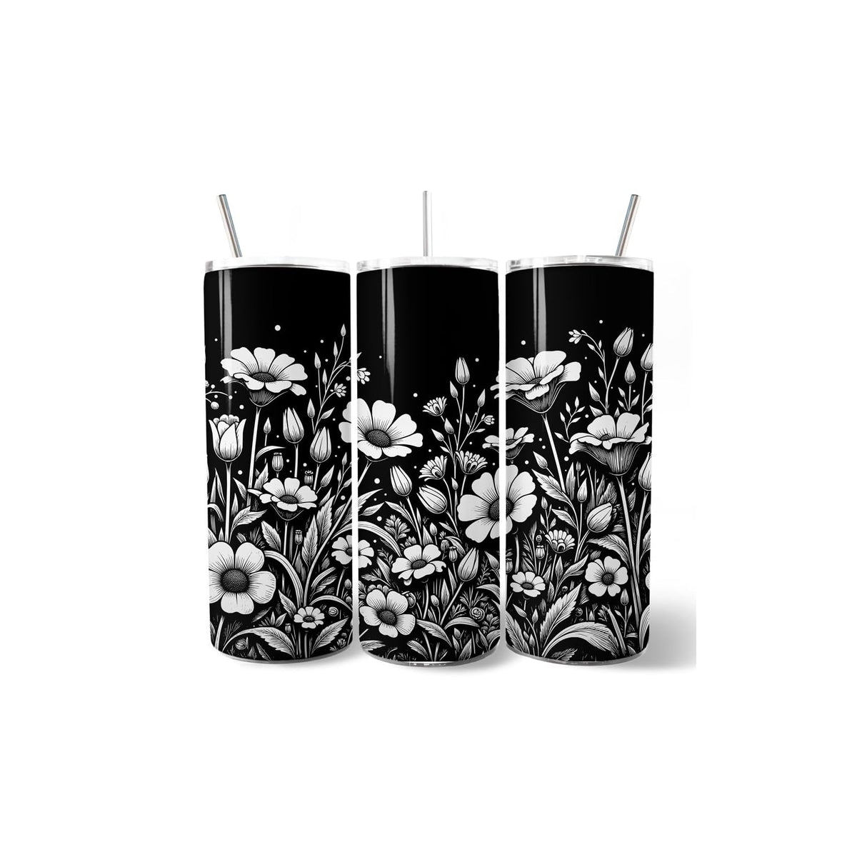 OrnamentallyYou Drinking Cup, 20 Ounces, Elegant Wildflower Meadow 20oz Non-Pers
