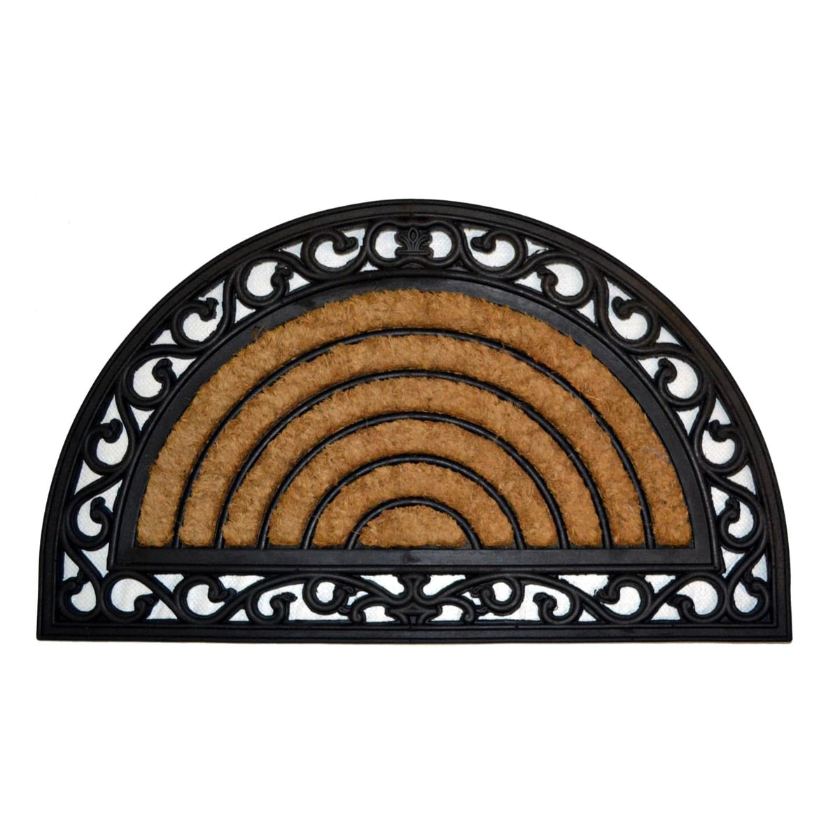 Imports Décor Rug, 1'6" x 2'6" (Semicircular), Black, Brown