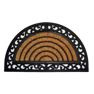Imports Décor Rug, 1'6" x 2'6" (Semicircular), Black, Brown