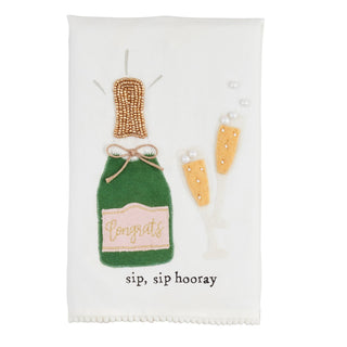 Mud Pie Towel, 21 inches by 14 inches, Sip Hooray