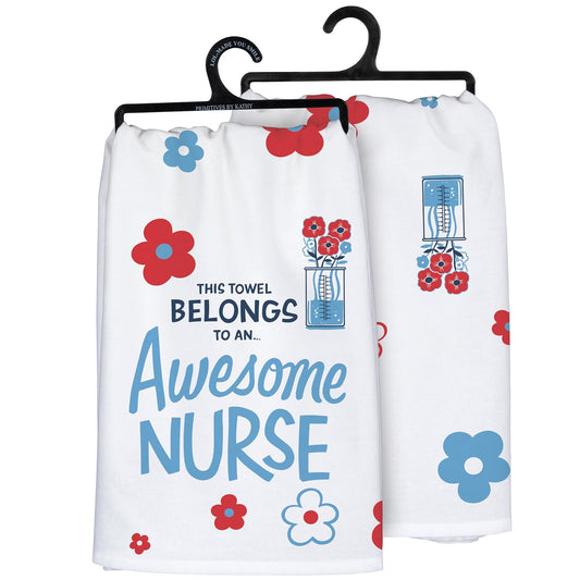 Primitives by Kathy 111079 Kitchen Towel Awesome Nurse, 28-inch