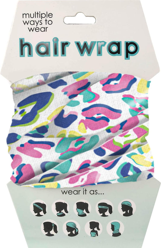 Spoontiques¬†Hair¬†and¬†Face Wraps¬†- Multifunctional Bandanna¬†- Headband - Scarf - Neck Gaiter- Balaclava¬†- Leopard