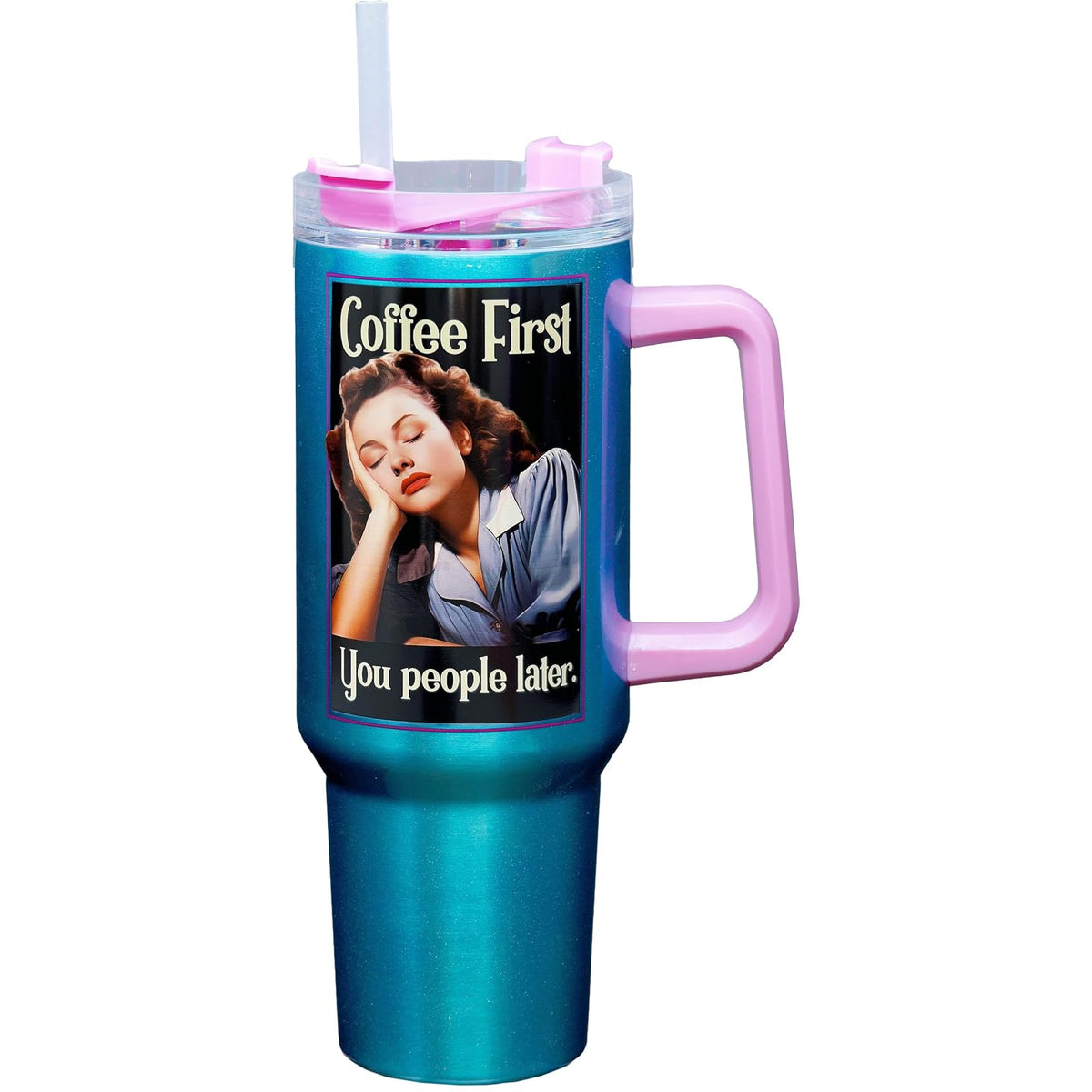 Spoontiques Drinking Cup, 40 Ounces, Coffee