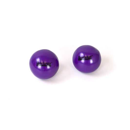 AGM Group Aeromat Mini Weight Balls - Come in Pairs - 3.5" Diameter - 3 lbs - Purple - Intended for Strength Training /Rehabilitation Exercises