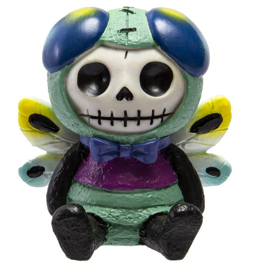 Pacific Trading Furrybones Summit Collection Dragonfly Tombo Figurine Decorative Signature Skeleton in Colorful Dragonfly with Cute Wings Costume 3 Inch Tall Collectible Statue
