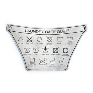 RSVP International Decorative Magnet, Laundry Care Guide, 5.75x3.25", Stainless