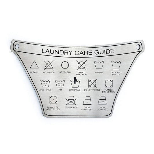 RSVP International Decorative Magnet, Laundry Care Guide, 5.75x3.25", Stainless
