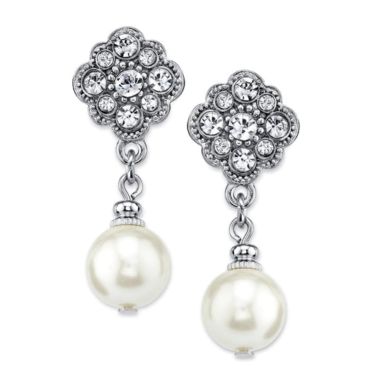 1928 Jewelry 1928 Bridal Amore Simulated Pearl Drop Earrings