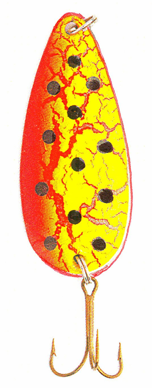 Adamsbuilt Sierra Spoon Lure, Bleeding Firetiger, 7/8-Ounce