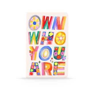 DENIK Blank Book, 5.25" x 8.25" - Lined Pages, Own Who You Are