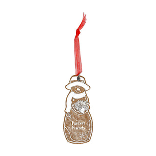 Pavilion Gift Company Hanging Ornament, 4 Inch, Brown, White & Red