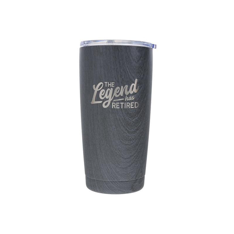 Pavilion - The Legend Has Retired - 20 Oz 592 mL Travel Tumbler Coffee Mug Tea Cup Drinkware With Slide Open Lid Women For Her Men For Him Retiring Retirement Coworker Present Gift