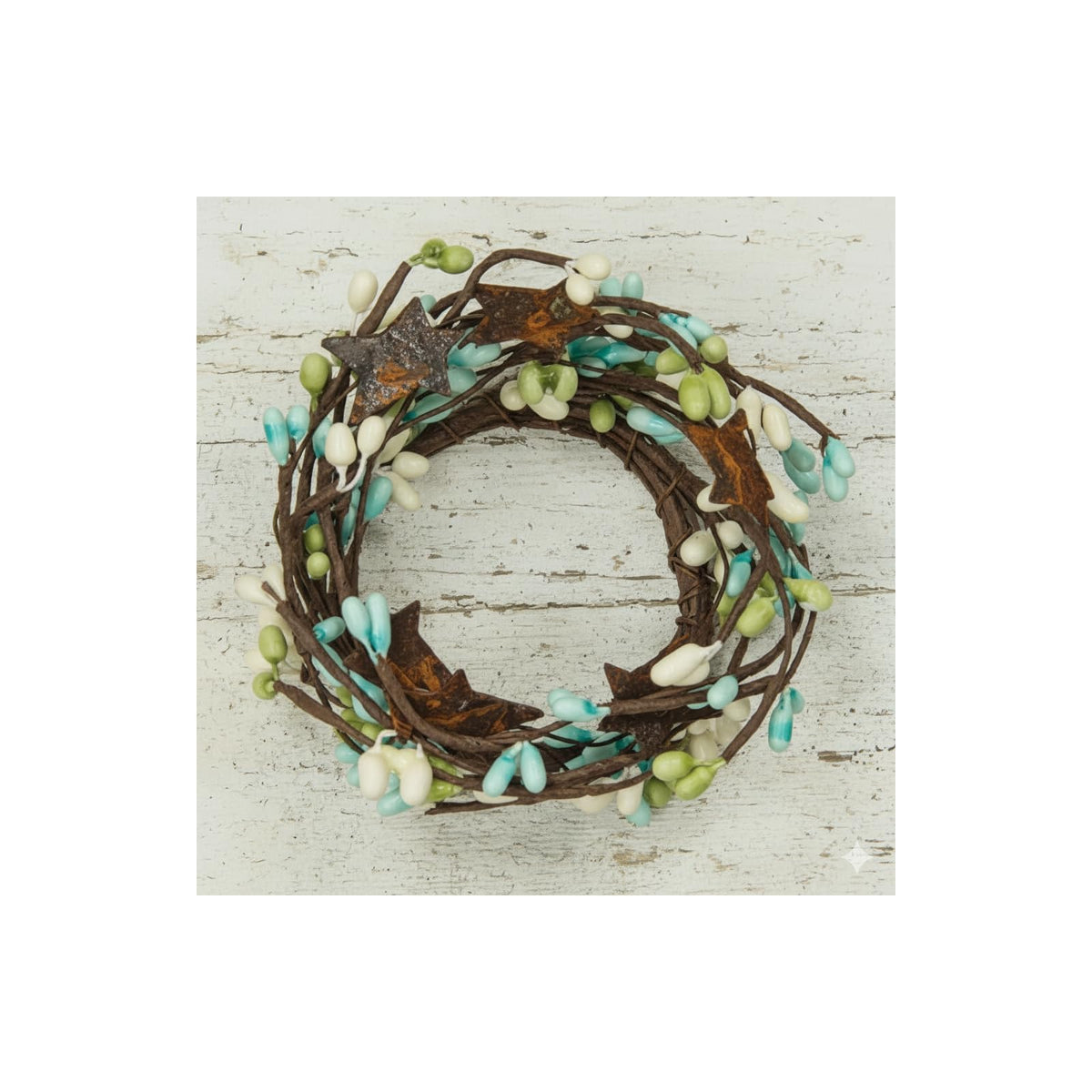 CWI Gifts Wreath, Teal, Green, and Ivory