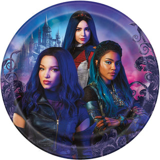 Unique Industries Disney Descendants 3 Round Dinner Plates - 8 Pcs - one size