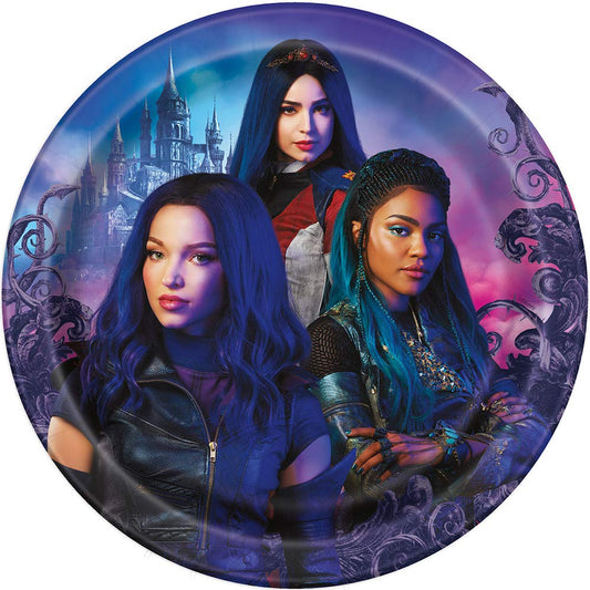 Unique Industries Disney Descendants 3 Round Dinner Plates - 8 Pcs - one size