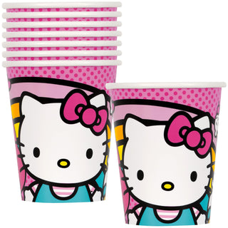Unique Drinking Cup, 9 oz., Pink & White