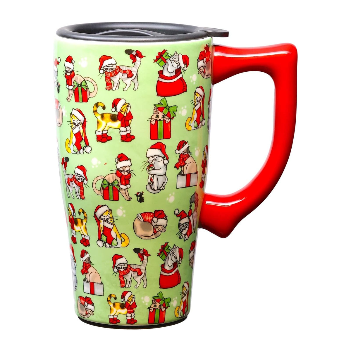 Spoontiques Drinking Cup, 18 oz, Christmas Cats