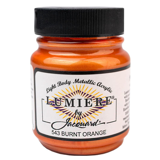 Jacquard Lumiere Metallic and Pearlescent Paint 2.25 Oz, 543 Burnt Orange