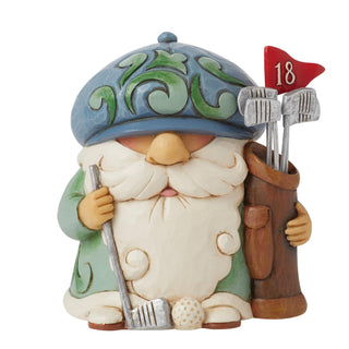 Enesco Jim Shore Heartwood Creek Athletes Golf Hole in One Gnome Mini Figurine- Resin Hand Painted Crafted Collectible Decorative Golfer Figurines Home Decor Sculpture Shelf Desk Statue Gift, 4 Inch