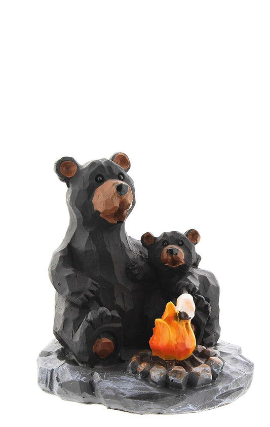 Lipco Black Bears Roasting Marshmallows Figurine, 4.5"
