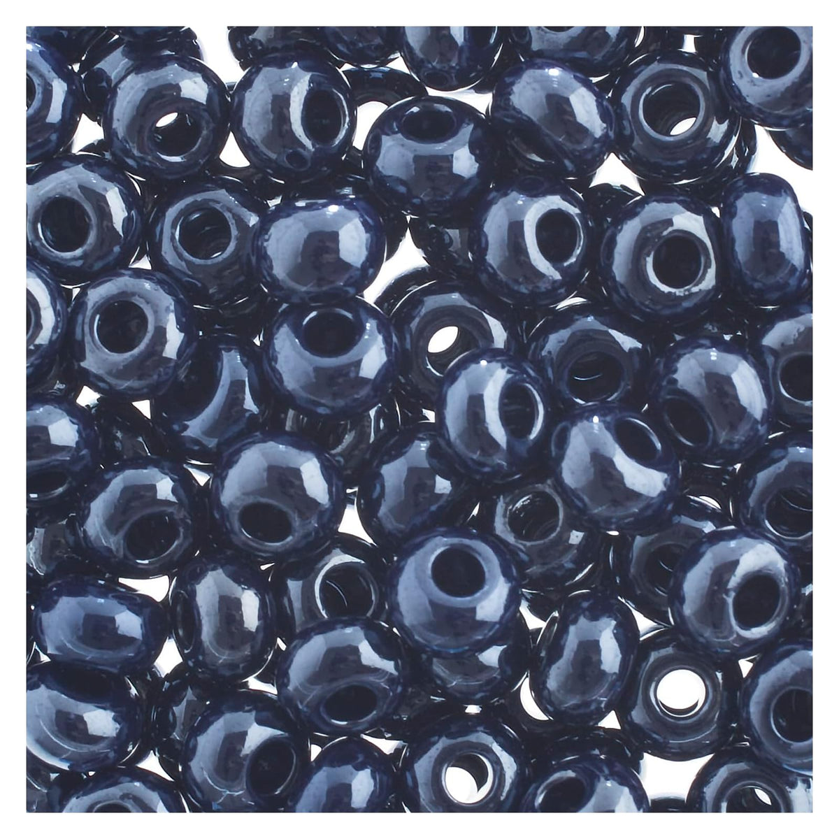 John Bead Craft Bead, 32/0 (8mm), Opaque Dark Blue Luster