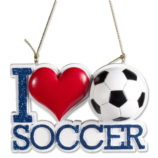 Kurt Adler - I Love Soccer Ornament