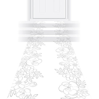 Beistle Rug, 2' x 10' (Rectangular), White/Gray