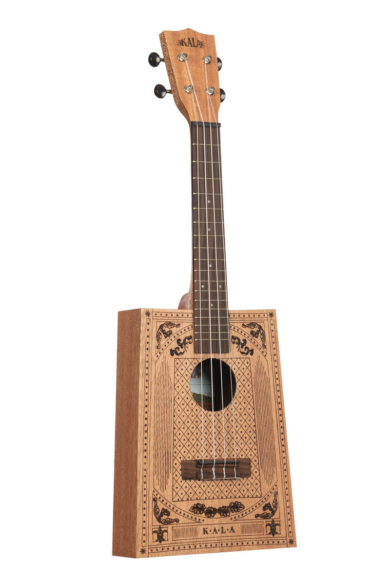 Kala Brand Music Co. Cigar Box Ukulele, 4-String, Right, Natural, Concert (KA-CB-VICT-C-W-Bag)