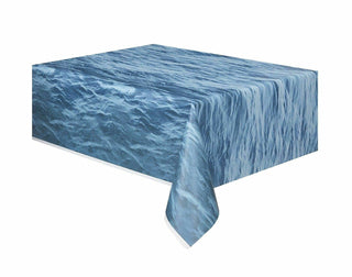 Unique Industries Unique tableware Ocean Waves Plastic Tablecover-108 x 54" | 1 Pc, 54" x 108"