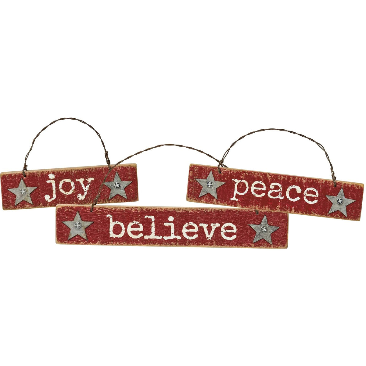 Primitives By Kathy Hanging Ornament, Red, Western