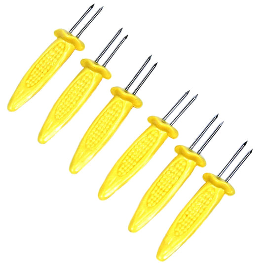 Chef Craft 20653 Classic Plastic Corn Holders, 3 Pair 3 Piece Set, Yellow