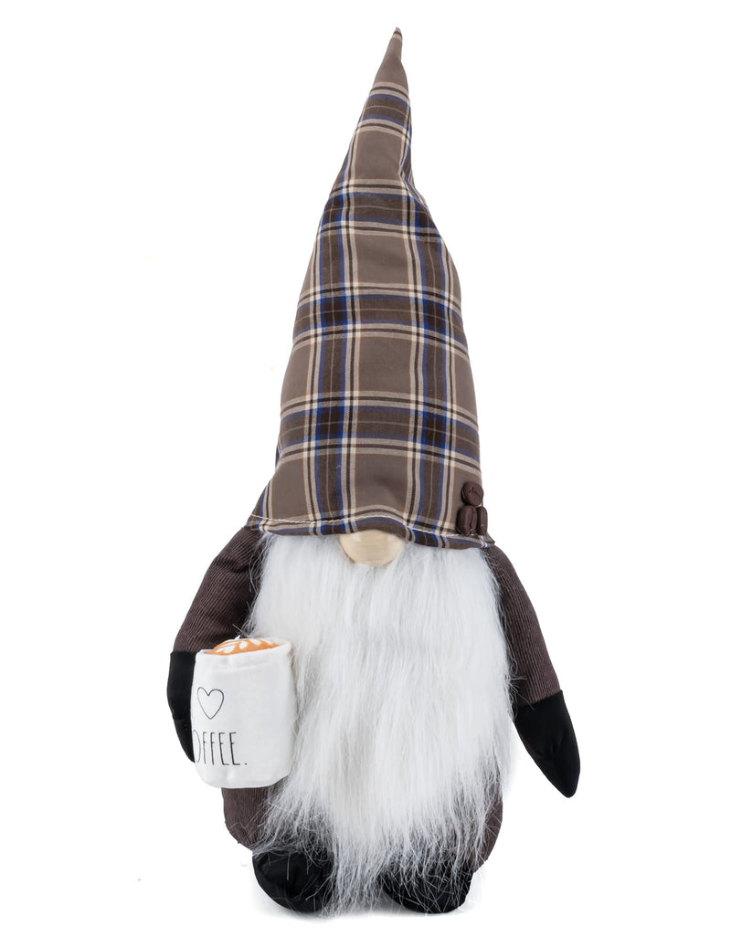 Rae Dunn Kitchen Gnome - Home Decor Decorations - Scandinavian/Swedish/Nordic Tomte Nisse Plush Figurine - 19" Elf with Beard Ornament for Shelf, Table, Desk Décor