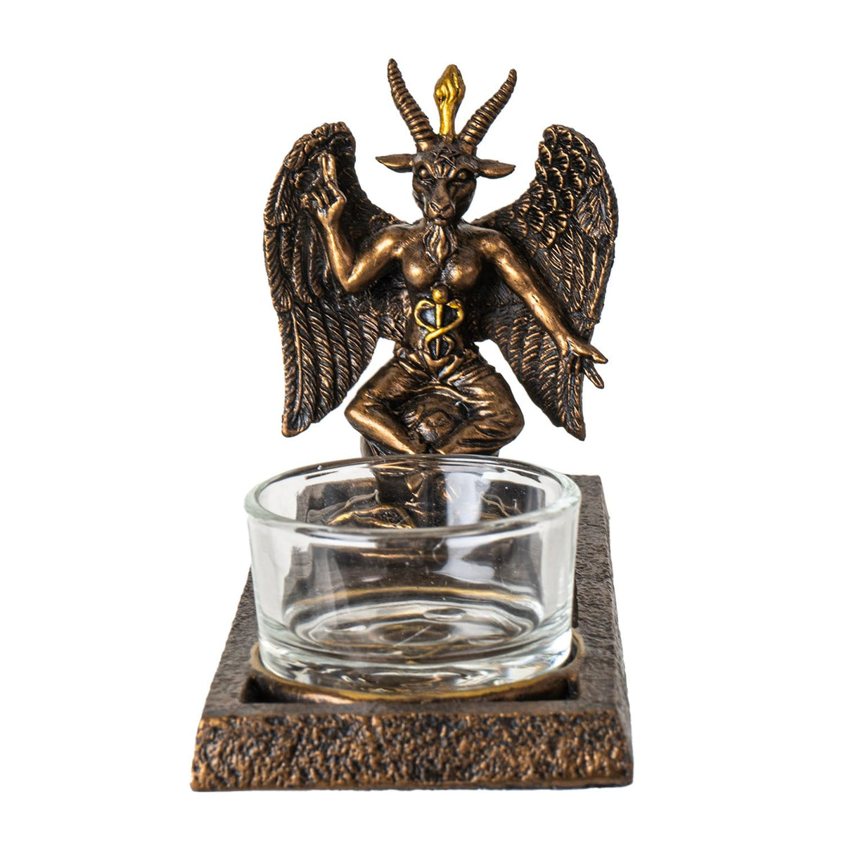 Pacific Giftware Candle Holder, 3.5" L X 3.5" W X 5.12" H, Bronze