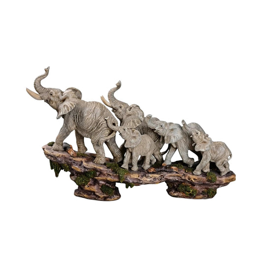 Comfy Hour 14 Inch Elephant Statue, Elephant Family Decor