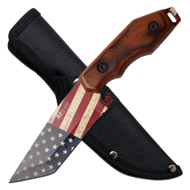 MTECH USA MT-20-87A Fixed Blade Knife, Brown, 4.25 in
