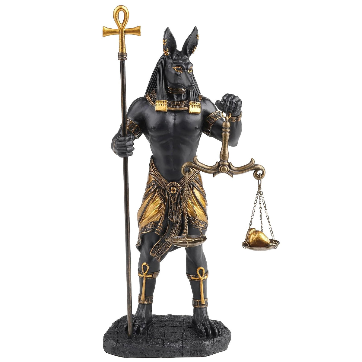 Veronese Design Sculpture, L 5¾" × W 4¼" × H 10¾", Black Gold