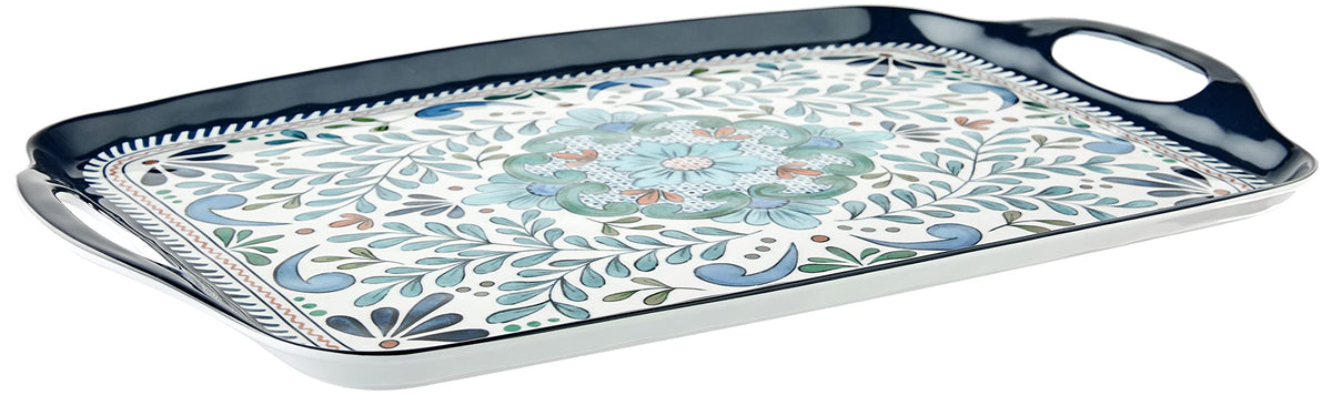 Certified International Tray, 19" x 2" x 12", Green