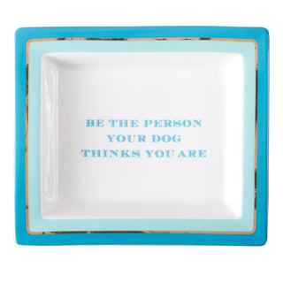Two's Company Wise Sayings Desk Tray, Dog