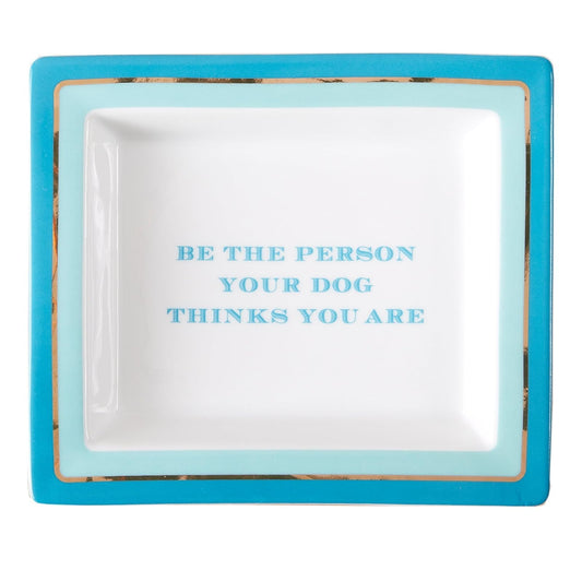 Two's Company Wise Sayings Desk Tray, Dog