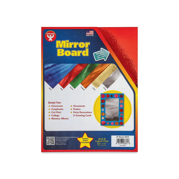 Hygloss Sheet Paper, 8.5" x 11", Red