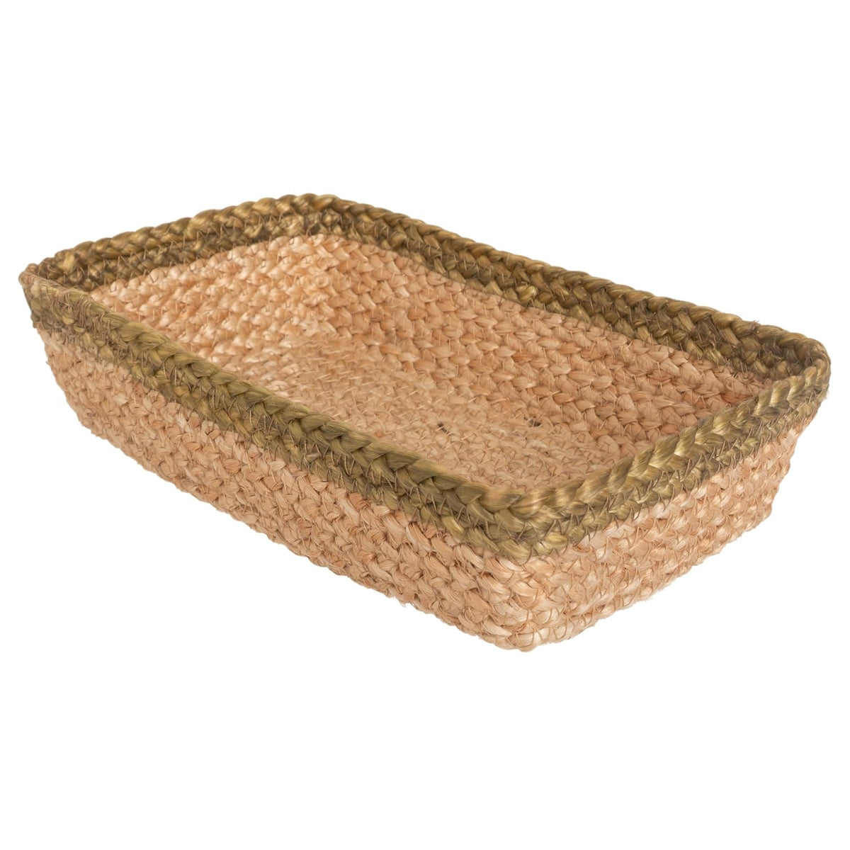 Boston International Napkin Holder, Guest Towel, Woven Tan & Sage