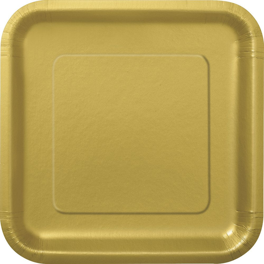 Unique Party Dishware Plate, 7-Inch, Gold