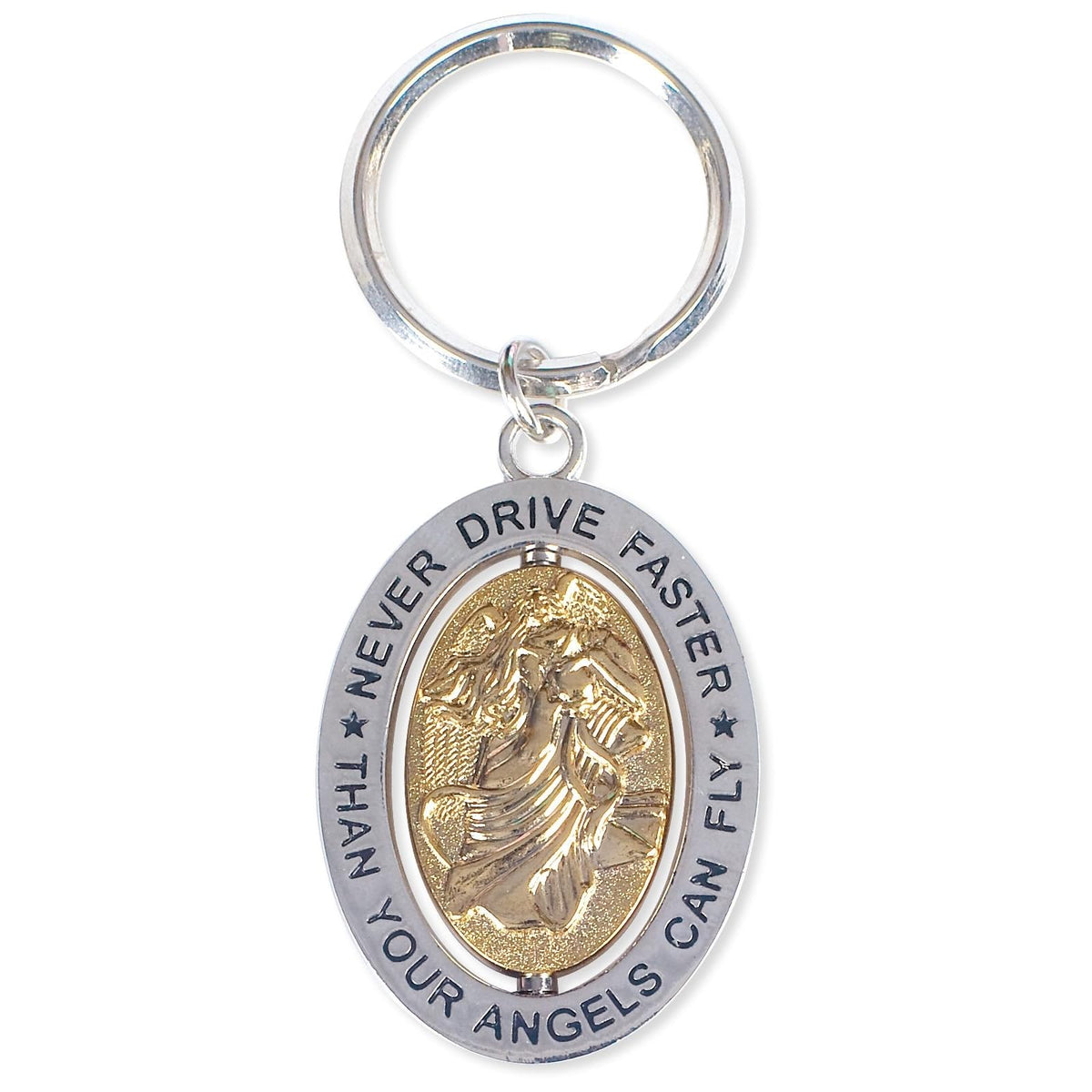AngelStar Keychain, 1.25" x 0.25" x 3", Silver