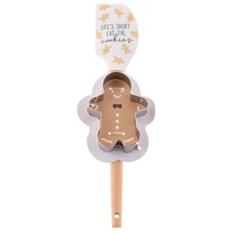 Karma Gifts KA307307 Ginger Bread Spatula Cookie Cutter Set, 12.8-inch Length