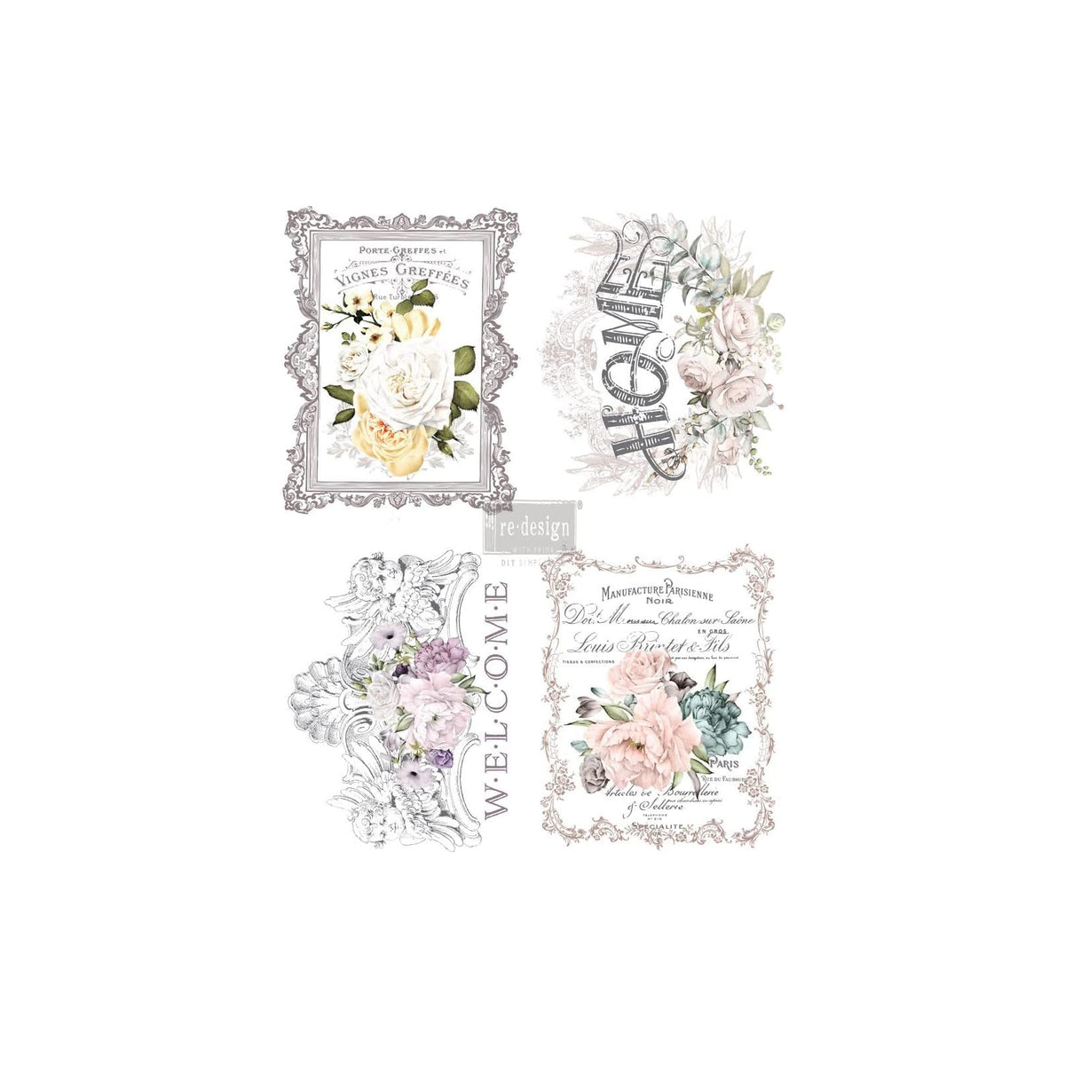 PRIMA MARKETING INC Iron On Transfer Design, Floral Home, mixed
