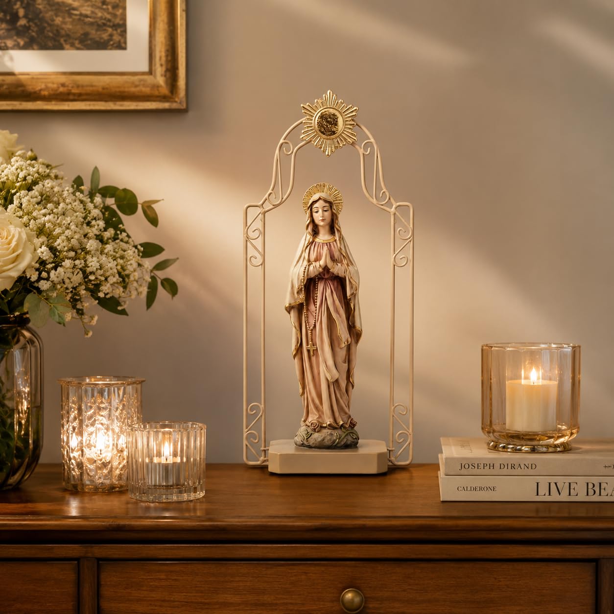 Comfy Hour The Story of Jesus Nativity Scene Collection 11" Religious Praying Virgin Mary Statue, The Blessed Mother of The Immaculate Concepcion Home Madonna Figurine, Polyresin
