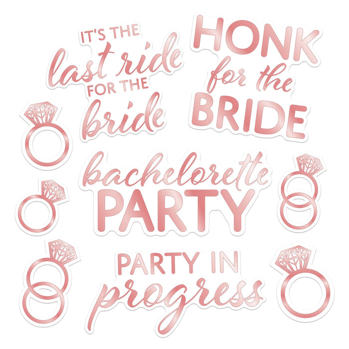 Beistle Sticker Decal, 3" - 12.25", Pink