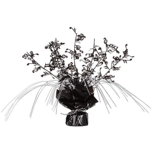 Beistle 1-Pack Musical Notes Gleam 'N Spray Centerpiece, 11-Inch, 1 piece