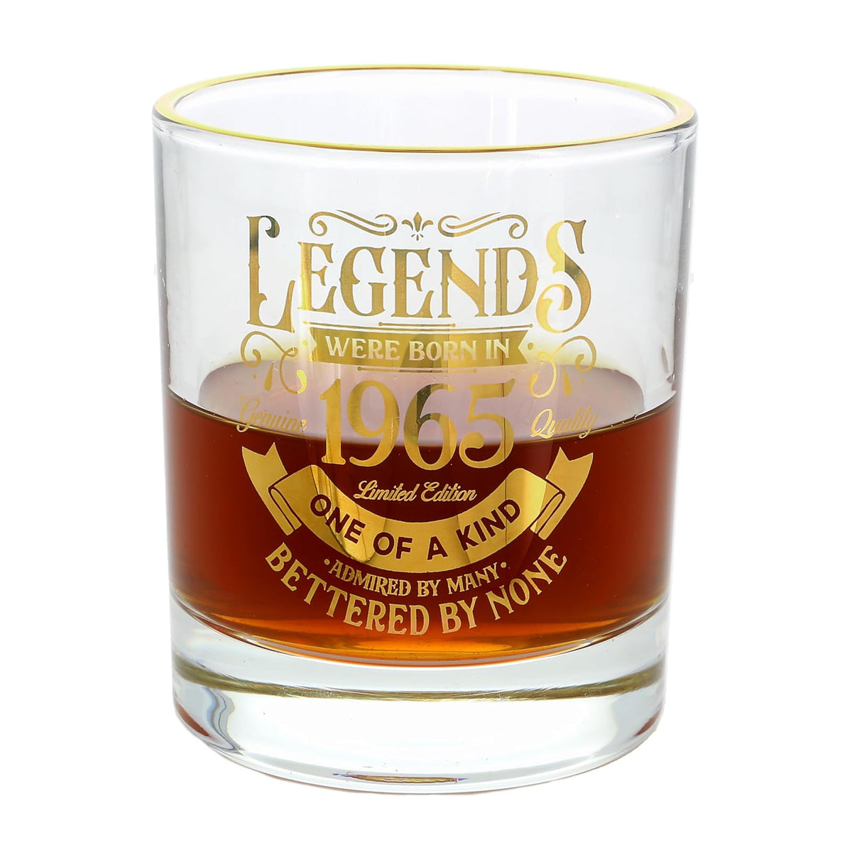 Pavilion Gift Company Drinking Cup, 8 Ounces, Clear, Gold