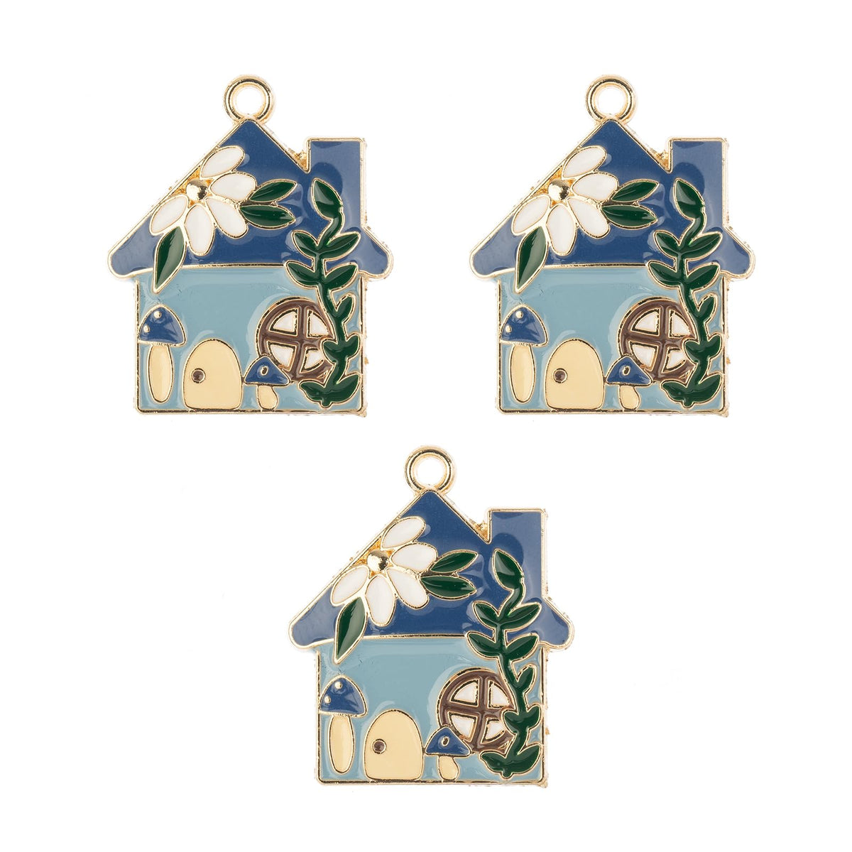 John Bead Charm, 29x24mm, BLUE